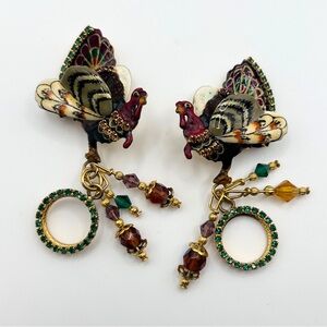 Vintage Lunch at the Ritz Turkey Earrings